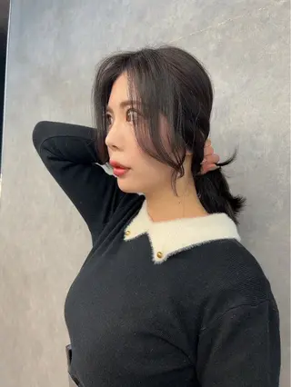 ミディアム king highlight&extensions梅田所属・髪質改善/似合わ せ/ダブルカラー盛田のヘアスタイル