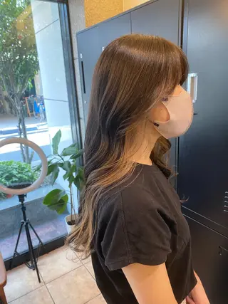 セミロング カラー 西田辺/ タカスナオヤのヘアスタイル