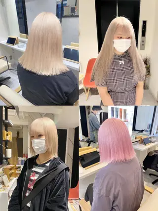 セミロング 天王寺ハイトーン rinkaのヘアスタイル