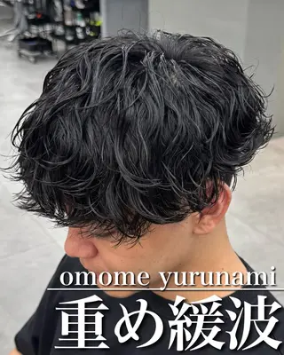 パーマ メンズ 🌀メンズパーマ🌀 縦落ち/波巻きのヘアスタイル