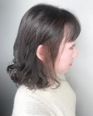 ミディアム カラー パーマ ヘアアレンジ 🫧代表/新宿駅近/ 限定価格🫧田辺貴裕のヘアスタイル