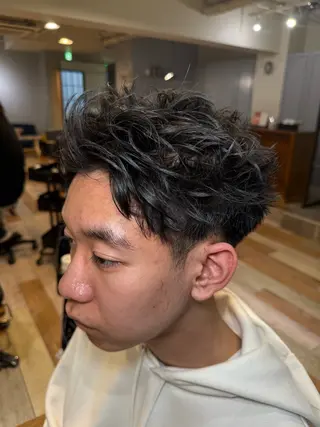 ショート メンズ メンズカット/パーマ 艶カラーTAIGA︎のヘアスタイル