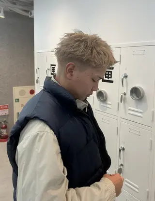 ショート カラー メンズ 👑メンズパーマ屋 👑/栄/馬場斗生のヘアスタイル