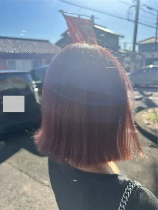 ミディアム ボブ/ショートボブ/ 縮毛矯正/吉川清保のヘアスタイル