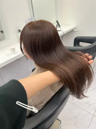 ミディアム カラー 韓国レイヤーカット /REIのヘアスタイル