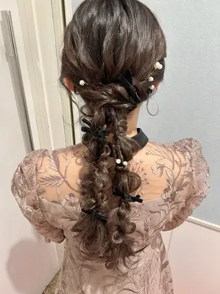 ロング ヘアアレンジ セットサロン      ラフテル所属・大阪/ヘアアレンジ /似合わせset💐のヘアスタイル