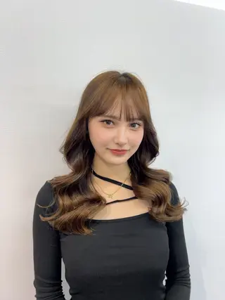 ロング ❤︎韓国レイヤー/透 明感カラー/目黒のヘアスタイル