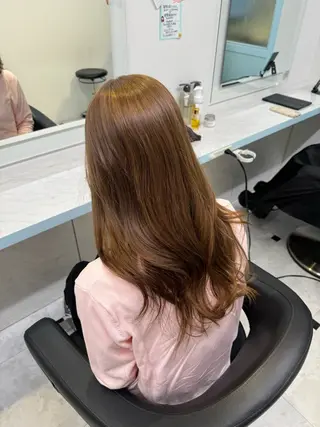 ロング カラー 🩷モテ髪＆透明感 🩷ミルクティー🩷のヘアスタイル