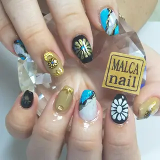 セミロング ヘアアレンジ パーマ ネイル キッズ マツエク・マツパ MALCAnail(マルカネイル)所属・荒木 莉奈のネイルデザイン