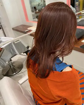 セミロング カラー HOLON池袋所属・ウルフカット ハッシュカット/七海のヘアスタイル