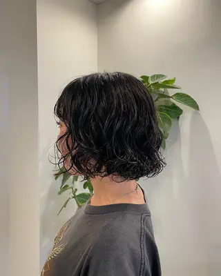 ショート パーマ FILMS Rei 透明感カラー/パーマのヘアスタイル