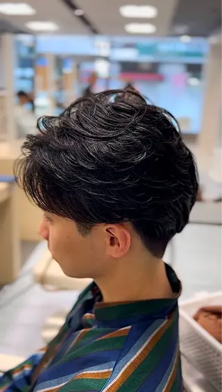 ショート パーマ メンズ 🔮メンズ縮毛矯正 毛流れパーマ💎竹永のヘアスタイル