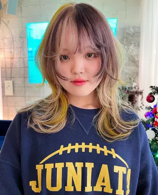 ロング カラー haco＋所属・圧倒的デザイン力 店長🎨RENAのヘアスタイル