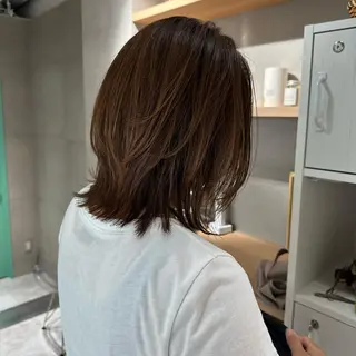 ミディアム カラー 髪質改善 イオリのヘアスタイル