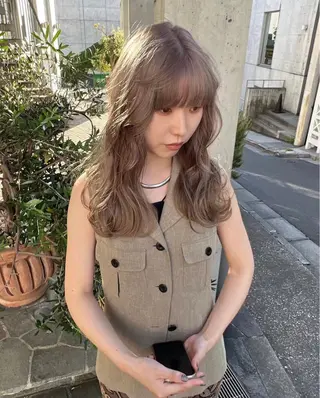 ロング カラー 🎀優姫 🎀 韓国レイヤーのヘアスタイル