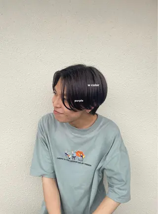 ショート カラー メンズ MARIO HAIR DESIGN所属・艶カラー/カット 🌒Ameriのヘアスタイル