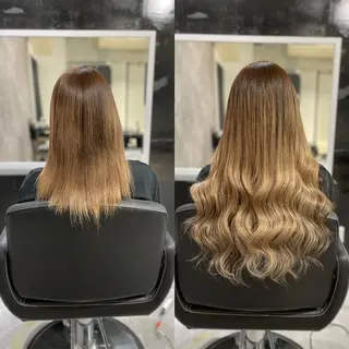 ロング RIN シールエクステのヘアスタイル