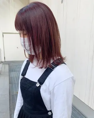 ミディアム カラー ﾊｲﾄｰﾝ/ｼｮｰﾄ 村上淳乃🐥のヘアスタイル