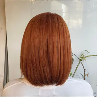 セミロング カラー あべ ゆうかのヘアスタイル