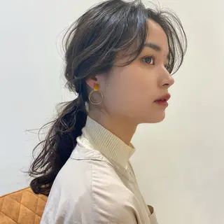 細めハイライト🩶 ボブ/レイヤーカットのヘアスタイル