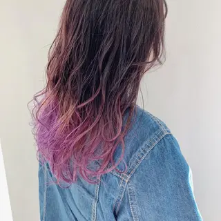 セミロング カラー 新井 広之のヘアスタイル