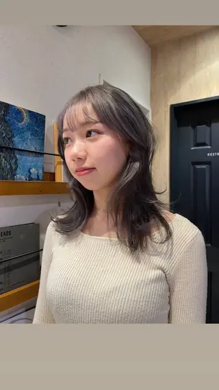 ミディアム カラー 産休中です 艶カラー♡オカのヘアスタイル