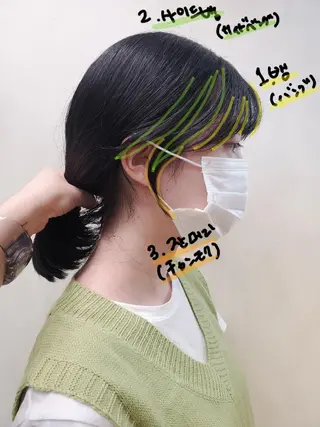 ミディアム 韓国レイヤー suzuのヘアスタイル