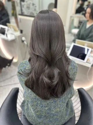 ロング パーマ ダブルカラー 韓国ヘアKYONのヘアスタイル