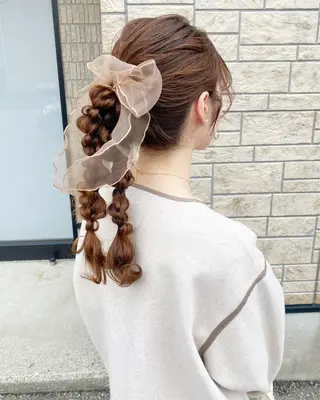 ロング ヘアアレンジ FIORE hair design所属・山根 奈緒のマツエク・マツパデザイン