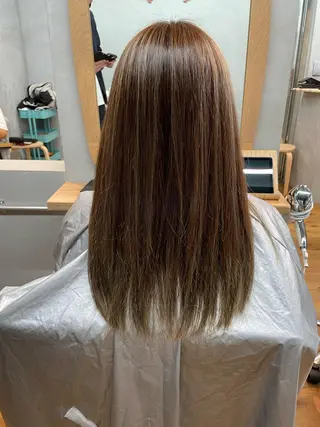 セミロング カラー 女性リピ90%🍨 🩷佐藤みずきのヘアスタイル