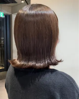 ミディアム 葉月/ボブ/ 透明感カラー／中目黒のヘアスタイル