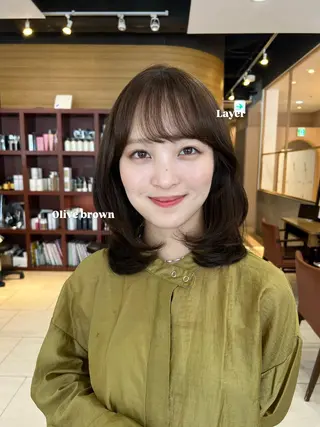 ミディアム カラー 透明感color 🫧ruko🌿銀座のヘアスタイル