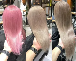 セミロング カラー KEISUKE/ ブリーチ🧡エクステのヘアスタイル