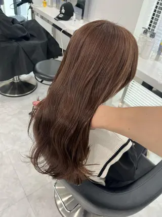 カラー 似合わせ💗透け感 💗うる艶カラー💗のヘアスタイル