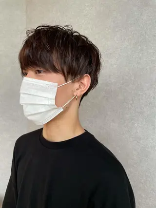 パーマ メンズ gotoday　shaire　saron所属・miu. ボブ/透け感カラーのヘアスタイル