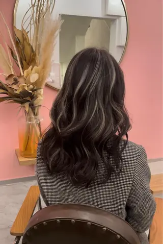 セミロング カラー パーマ ヘアアレンジ メンズ キッズ ネイル マツエク・マツパ アイブロウ Dimo＆所属・ハイライトカラー /ダイスケのヘアスタイル