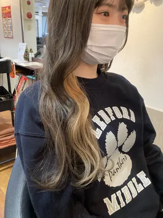 ロング カラー MOLLASALON 浅香山店所属・ツジ モモカのヘアスタイル
