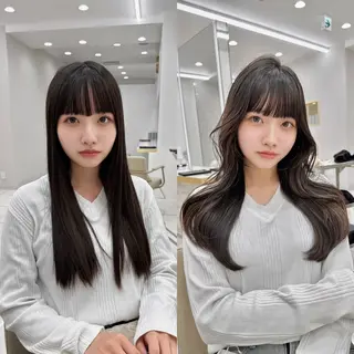 ロング カラー MAEUL luna所属・前髪顔周り/レイヤー 韓国/桔川恒のヘアスタイル