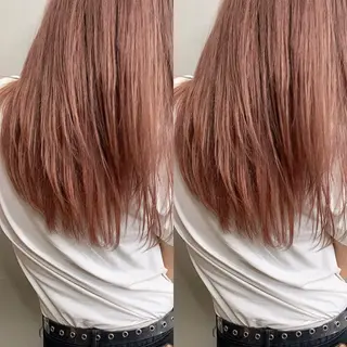 セミロング salowin 原宿 aroa所属・韓国／ハッシュカット ／透明感カラー／金野のヘアスタイル