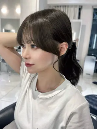 ロング カラー MITSUKI🤍 モテ髪×韓国レイヤーのヘアスタイル