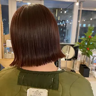 ショート カラー ボブウルフ／ボブ Satsuki【名駅のヘアスタイル