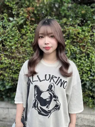 セミロング カラー 韓国ヘア🇰🇷 RYOTAのヘアスタイル