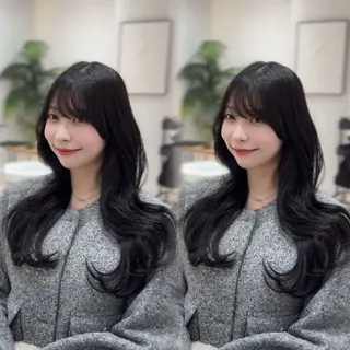 ロング 🩶レイヤー/艶髪/ 顔周り/韓国風/輝士のヘアスタイル