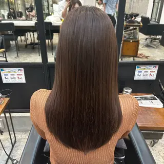 ロング カラー 小森田　果怜 縮毛矯正、カラーのヘアスタイル