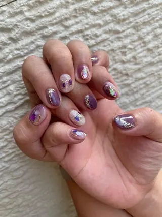 ロング カラー ヘアアレンジ キッズ ネイル マツエク・マツパ アイブロウ 福田 加奈のネイルデザイン