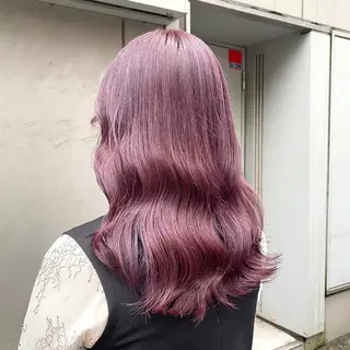 ロング カラー ヘアアレンジ Ryo横浜韓国ヘア/ ハイトーン/縮毛矯正のヘアスタイル