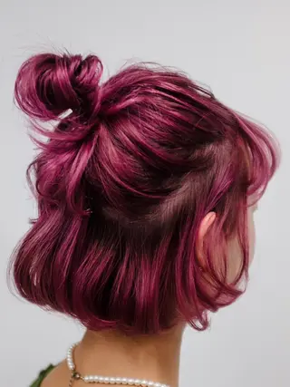 ショート カラー ヘアアレンジ 🦠カラーリスト/ 魚瀬あおい🦠のヘアスタイル