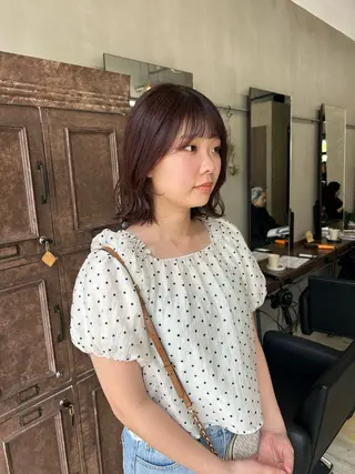 ミディアム カラー 髪質改善ストレート/ 東徳嶺 みくのヘアスタイル