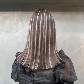 セミロング ❤️‍🔥シールエク ＋カラー京❤️‍🔥のヘアスタイル