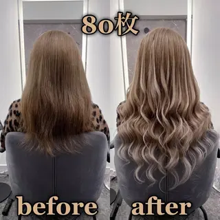 ロング KOSEI シールエクステのヘアスタイル